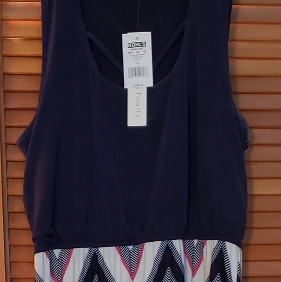 Ankle length summer dress. New with tags.  Sleeveless. Beautiful pattern. - Picture 5 of 5